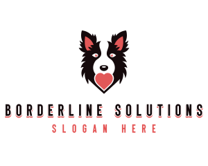 Border Collie Dog Veterinary logo design