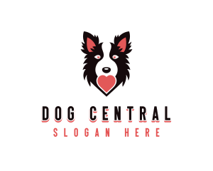 Border Collie Dog Veterinary logo design