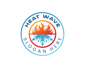 Heating Cooling Technician logo design