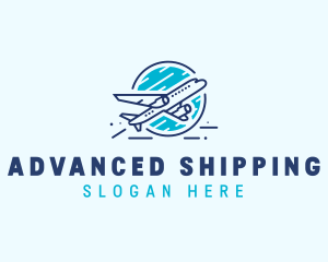 Logistics Plane Shipping logo