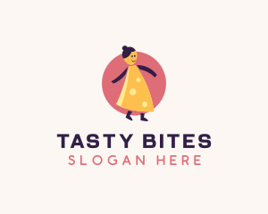 Woman Cheese Diner logo design