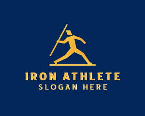 Spear Javelin Sport Athlete  logo design