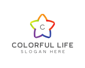 Colorful Cute Star logo design