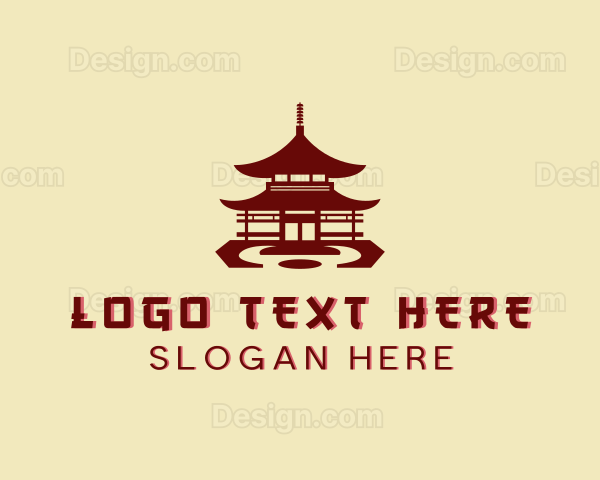 Japanese Pagoda Architecture Logo