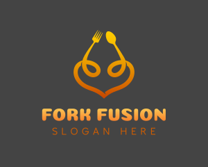 Spoon Fork Heart logo design