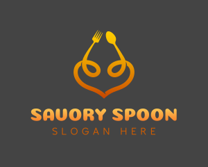 Spoon Fork Heart logo design