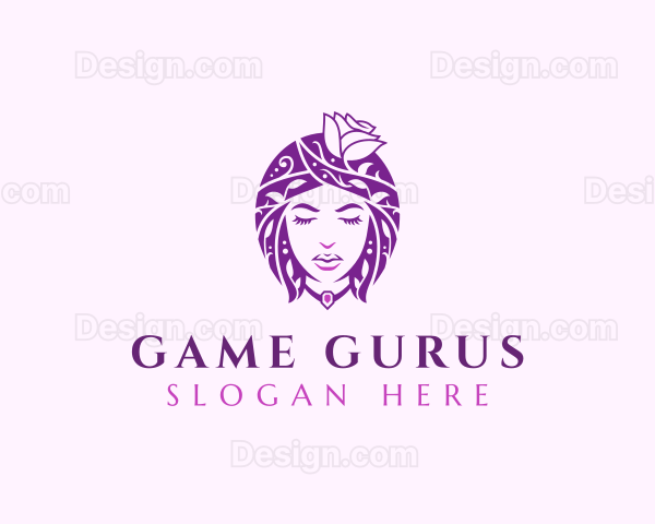 Floral Woman Fashion Logo