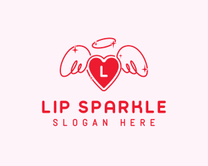 Angel Love Heart logo design