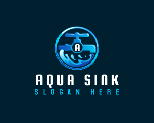 Water Faucet Plumbing logo design