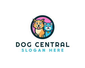 Cat Dog Veterinarian logo design