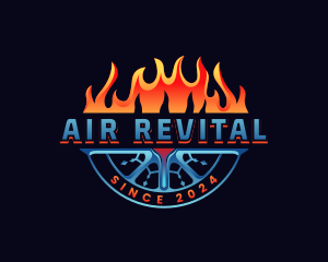 Fire Ice Air Ventilation logo design