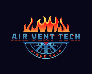 Fire Ice Air Ventilation logo design