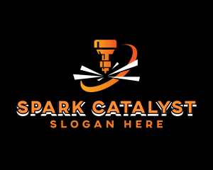 Industrial Laser Cutter Machine logo design