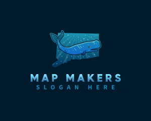 Connecticut Marine Whale logo design