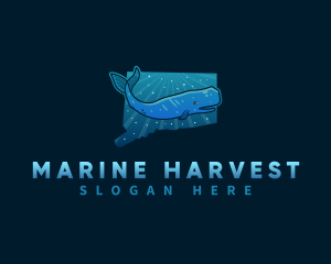 Connecticut Marine Whale logo design