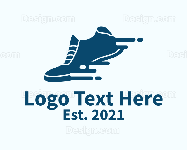 Digital Blue Sneaker Logo