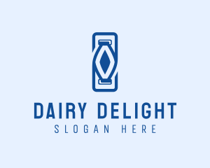 Milk Bottle Drink logo