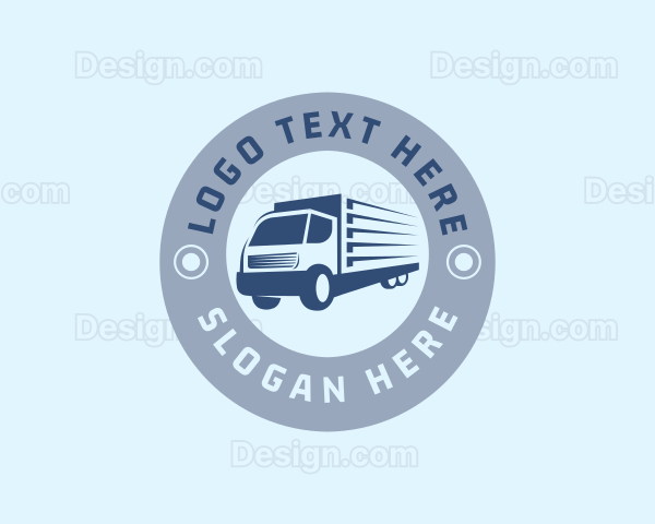 Logistics Truck Delivery Logo