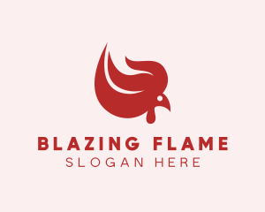 Flaming Chicken Restaurant  logo design