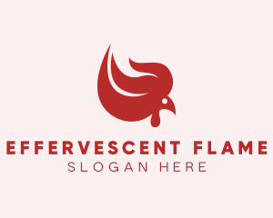 Flaming Chicken Restaurant  logo design