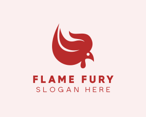 Flaming Chicken Restaurant  logo design