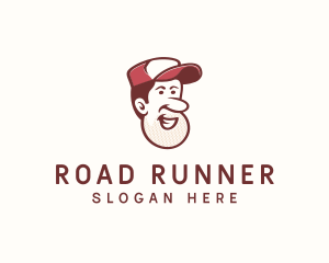 Retro Delivery Man  logo design