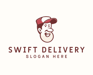 Retro Delivery Man  logo design