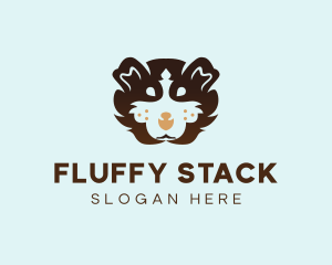 Fluffy Puppy Dog logo design