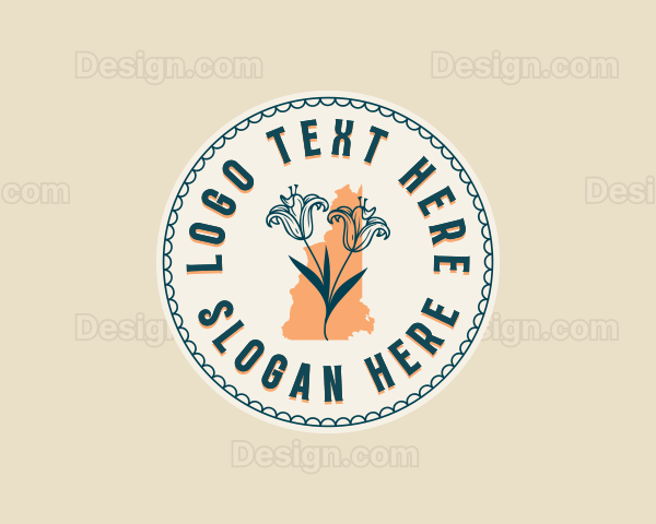 New Hampshire Flower Lily Logo