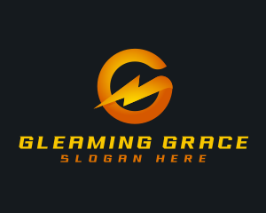 Energy Bolt Letter G logo design