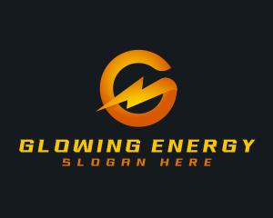 Energy Bolt Letter G logo design