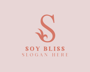 Floral Letter S logo design