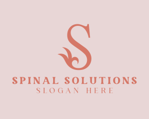 Floral Letter S logo design