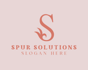 Floral Letter S logo design