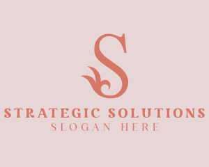 Floral Letter S logo design