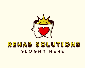 Head Sun Heart Wellness logo design