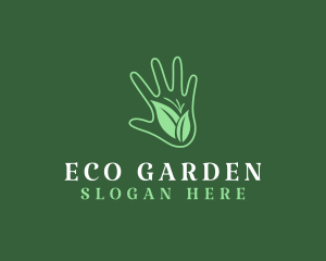 Eco Garden Hand  logo design