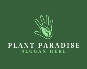 Eco Garden Hand  logo design