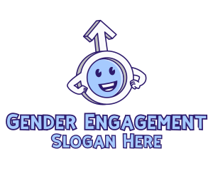 Male Symbol Cartoon logo