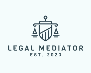 Legal Justice Shield logo design