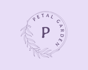 Organic Floral Wreath Cosmetics  logo design