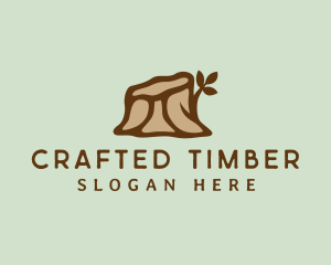 Tree Trunk Stump logo design