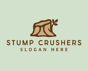 Tree Trunk Stump logo design