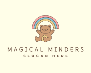 Teddy Bear Rainbow logo design