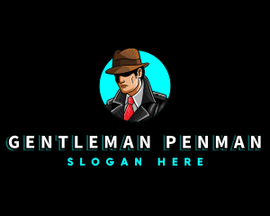 Detective Investigator Gentleman logo design