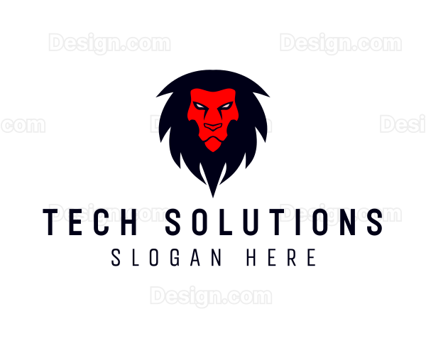 Angry Lion Animal Logo