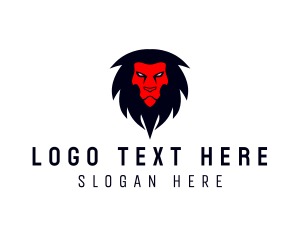 Angry Lion Animal logo