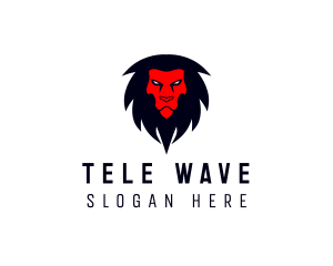 Angry Lion Animal logo design