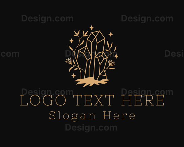 Gold Luxury Crystal Logo