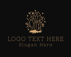 Gold Luxury Crystal logo